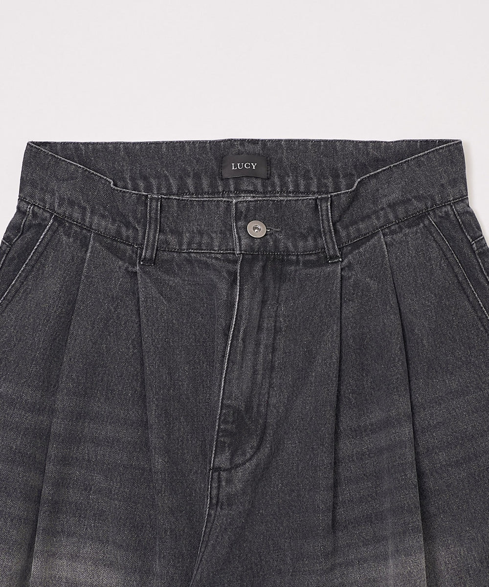 クロップドワイドデニムパンツ