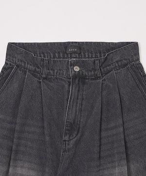 クロップドワイドデニムパンツ