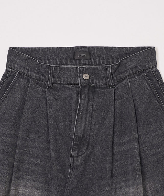 クロップドワイドデニムパンツ