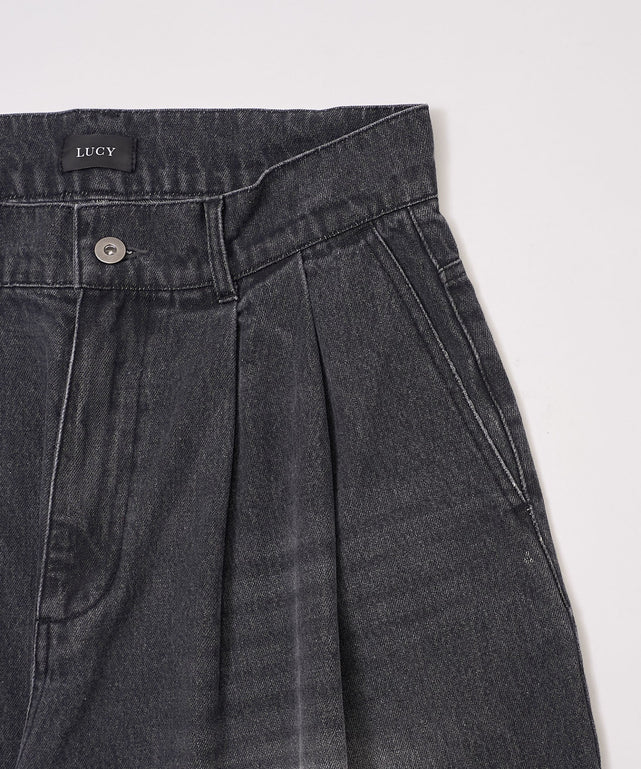 クロップドワイドデニムパンツ