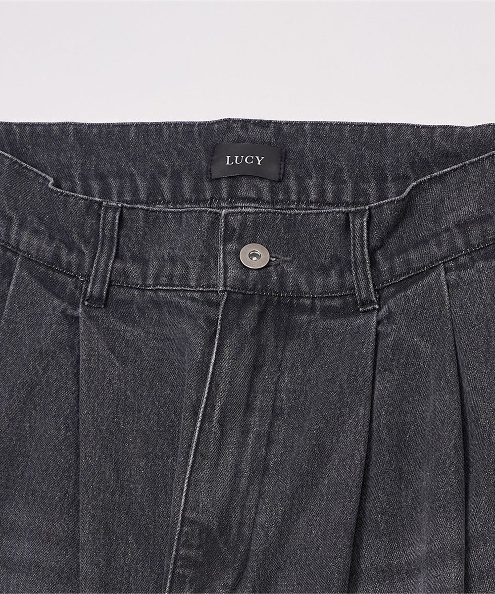 クロップドワイドデニムパンツ