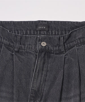 クロップドワイドデニムパンツ