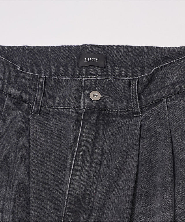 クロップドワイドデニムパンツ