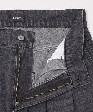 クロップドワイドデニムパンツ