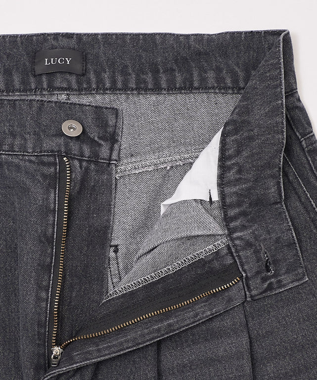 クロップドワイドデニムパンツ