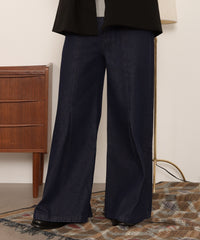 センタータックバギーフレアデニム