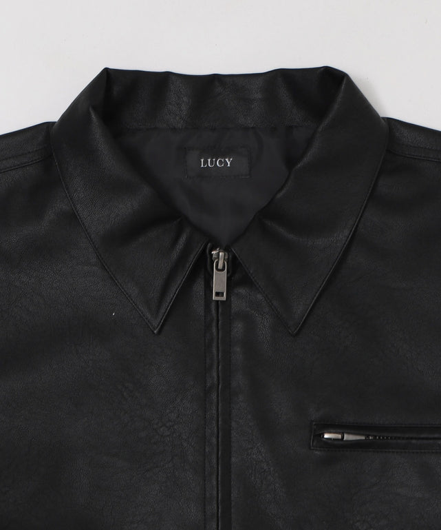 PUダブルZIPブルゾン