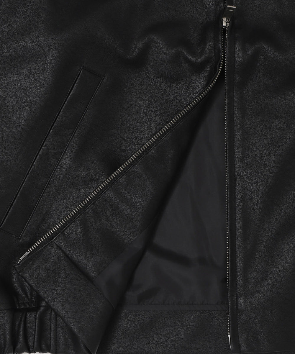 PUダブルZIPブルゾン