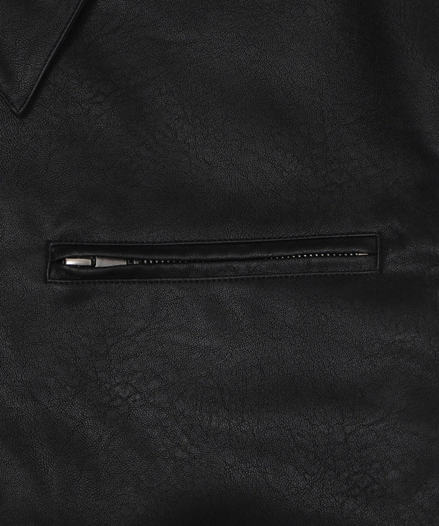 PUダブルZIPブルゾン