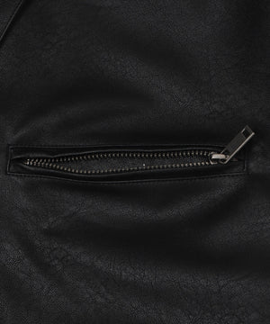 PUダブルZIPブルゾン