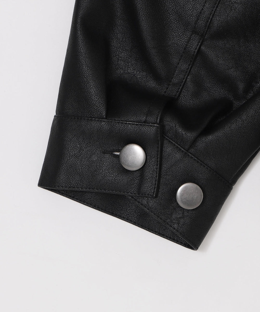 PUダブルZIPブルゾン