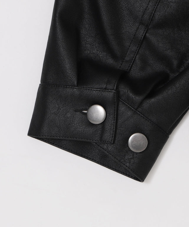 PUダブルZIPブルゾン