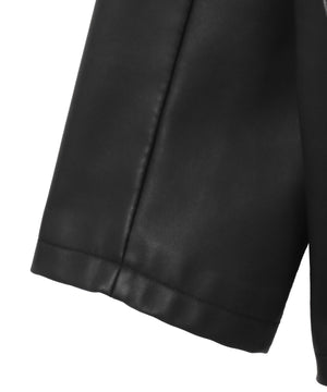 合皮シングルテーラードジャケット