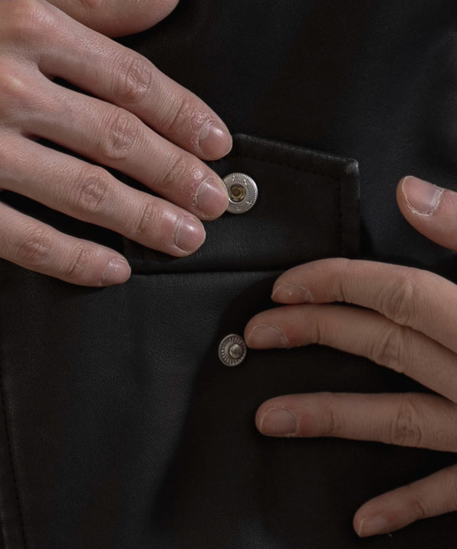 合皮ダブルライダースジャケット