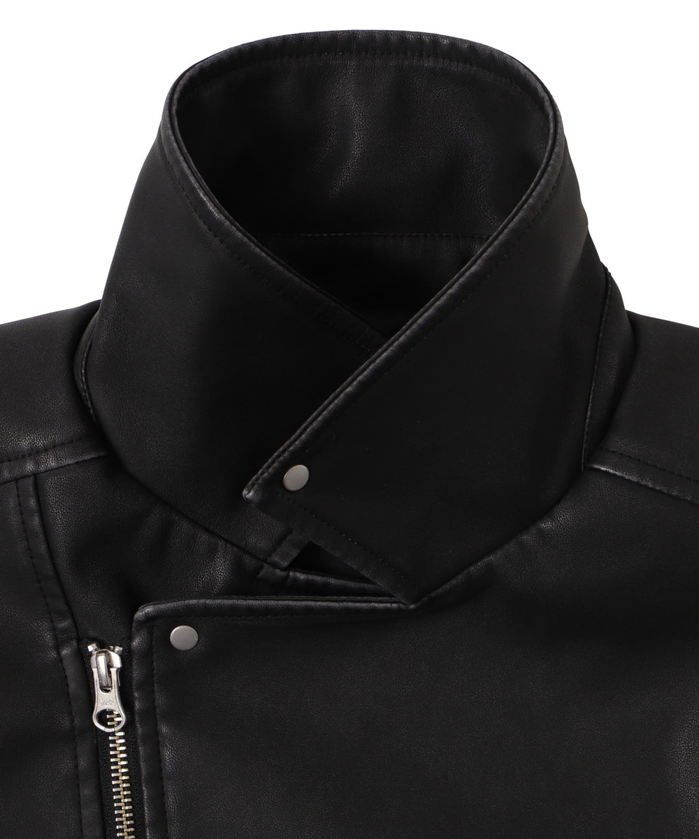 合皮ダブルライダースジャケット