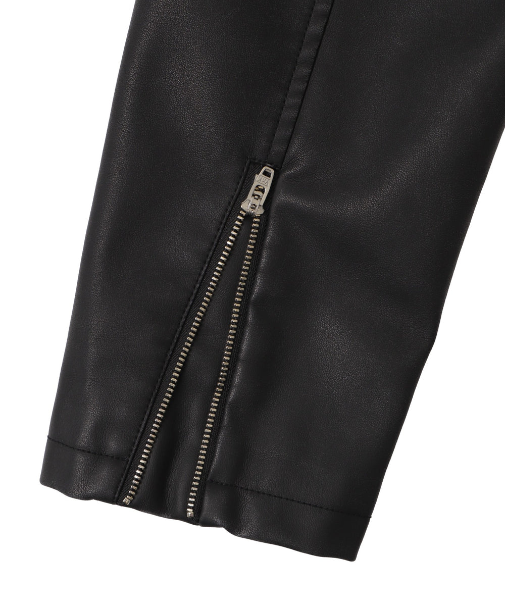 合皮ダブルライダースジャケット