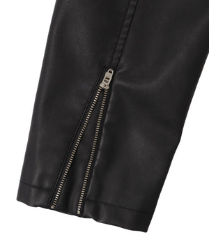 合皮ダブルライダースジャケット