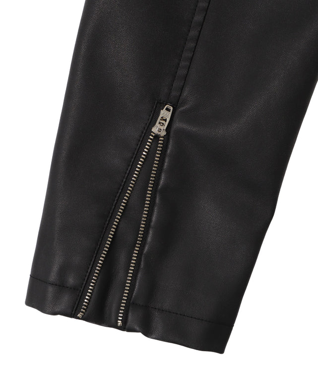 合皮ダブルライダースジャケット