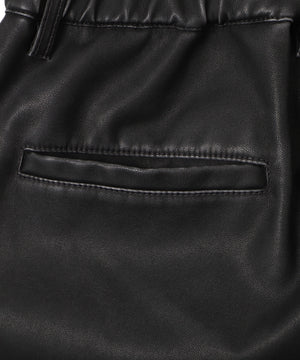 合皮タックワイドトラウザー