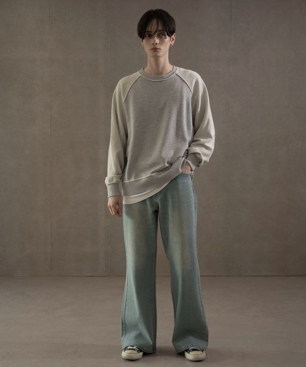 杢グレー　モデル：180㎝　L着用