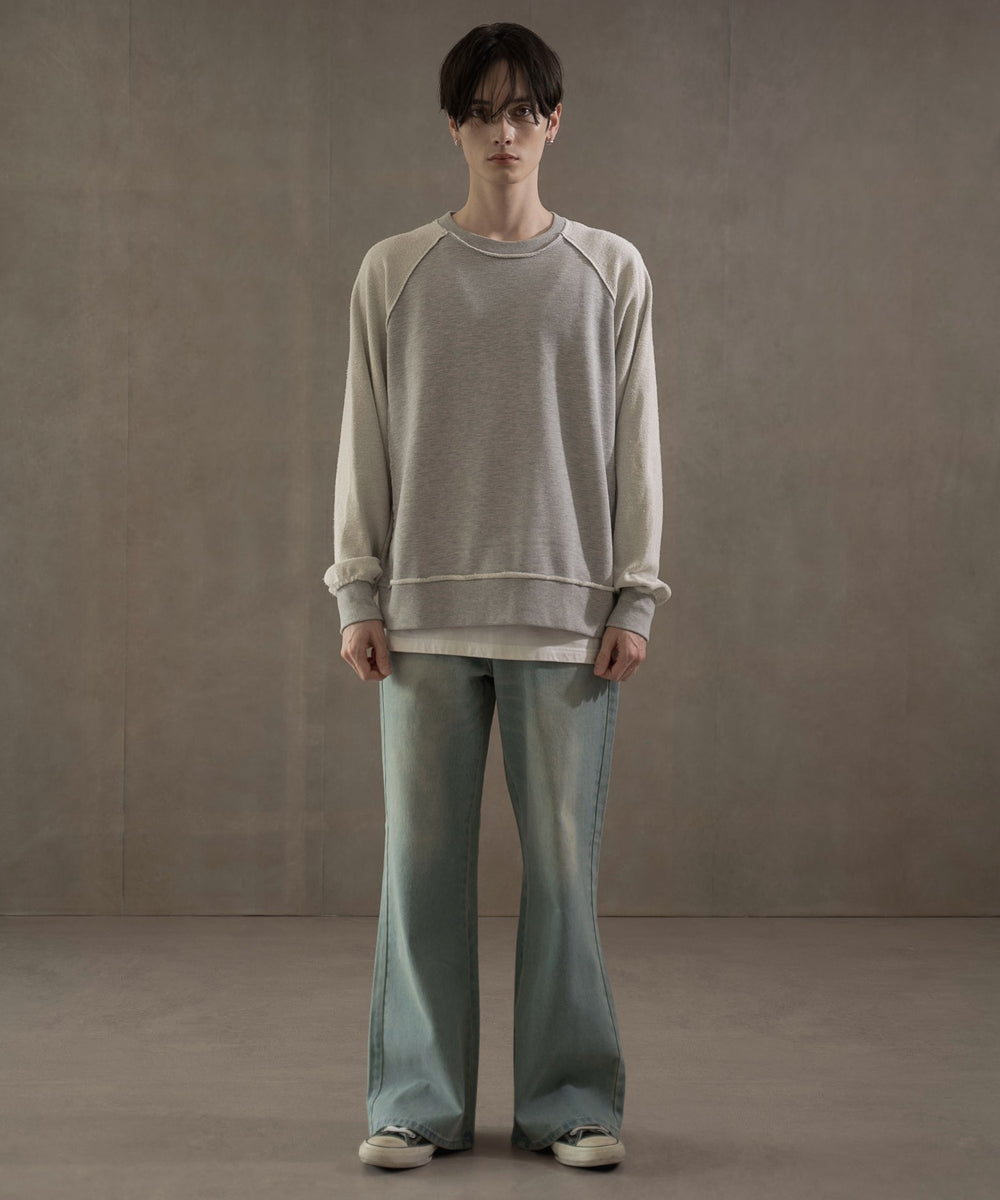 杢グレー　モデル：180㎝　L着用