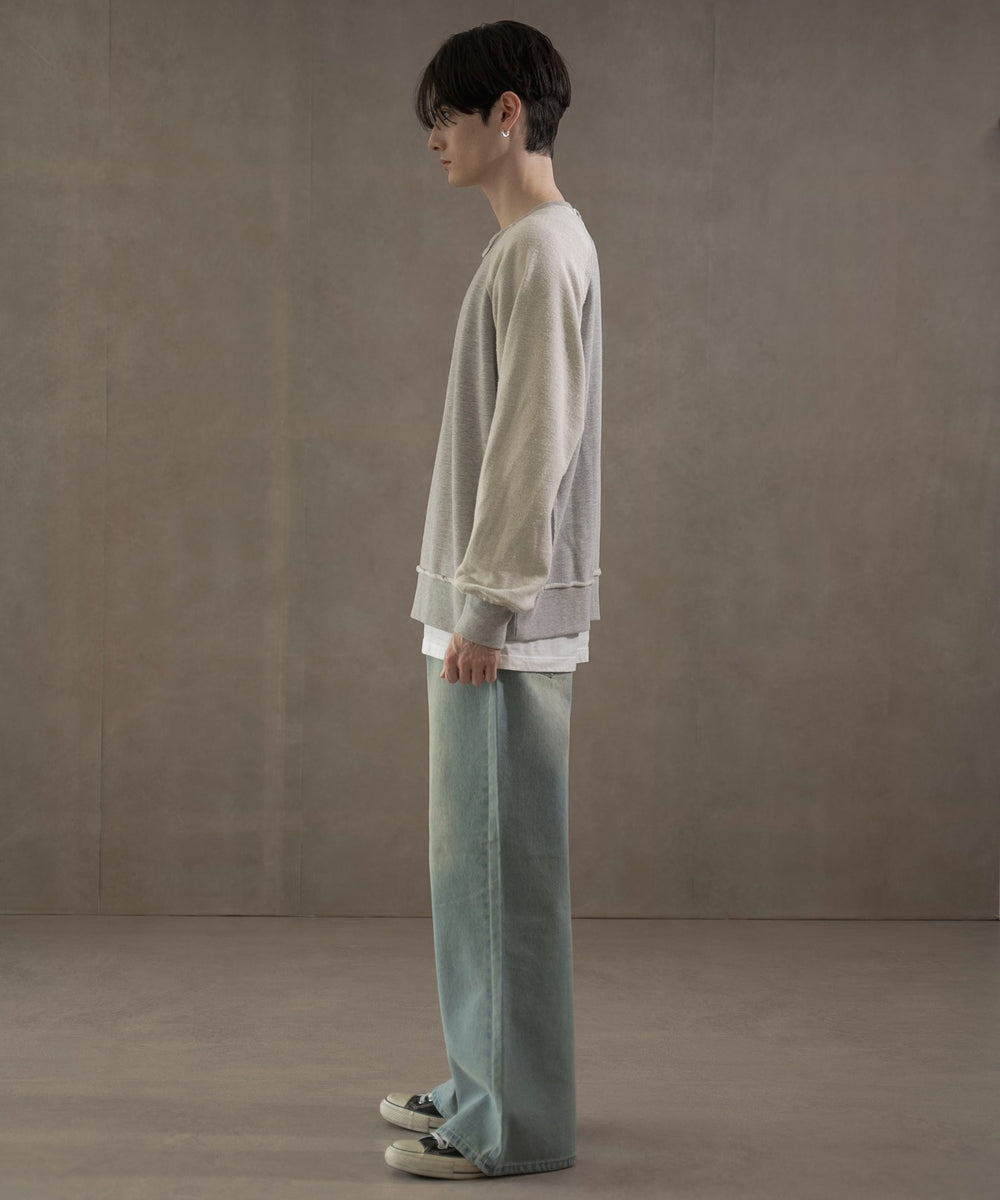 杢グレー　モデル：180㎝　L着用