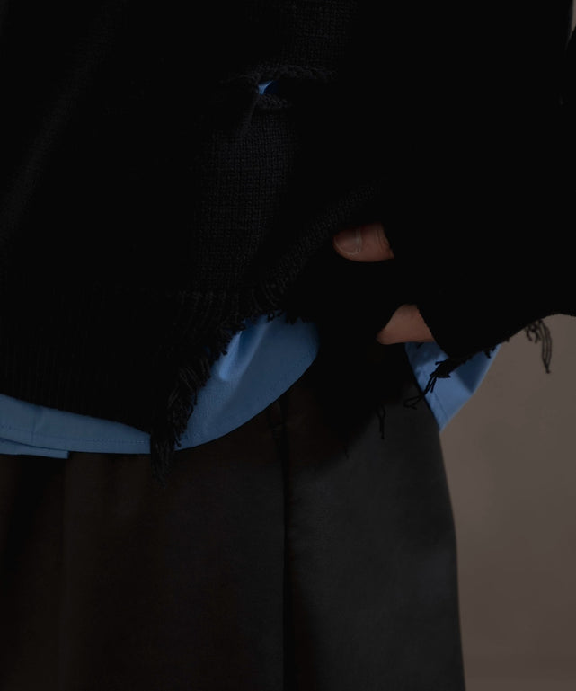 ダメージニットプルオーバー