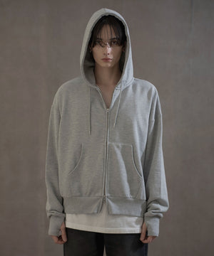 杢グレー　モデル：180㎝　L着用