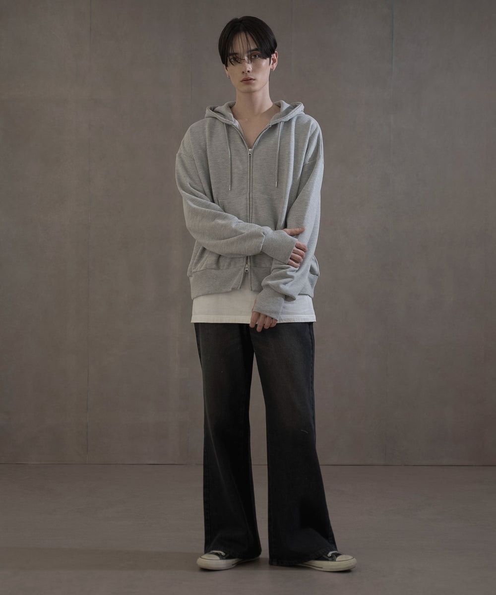 杢グレー　モデル：180㎝　L着用