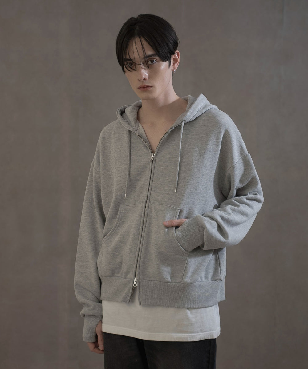 杢グレー　モデル：180㎝　L着用