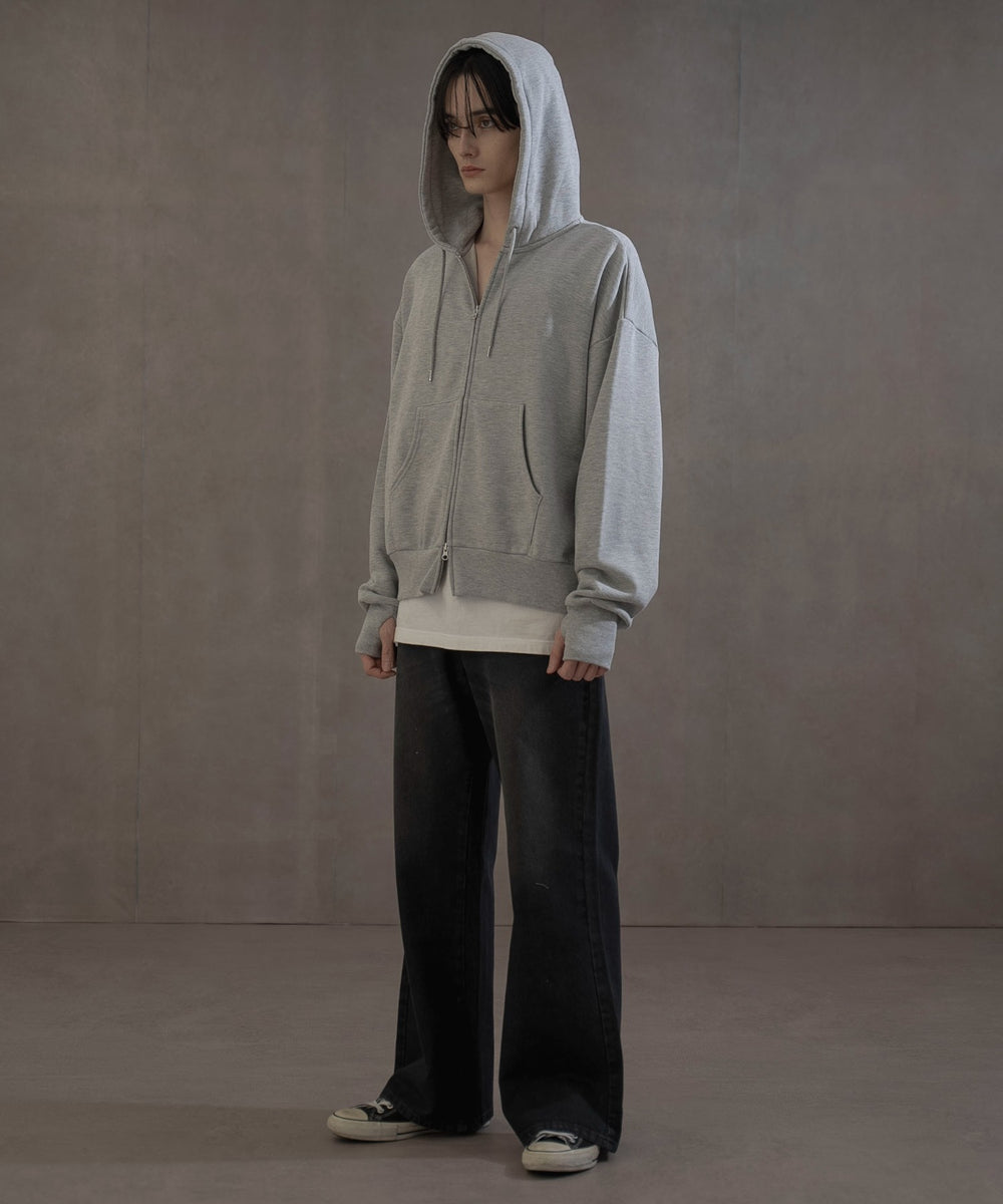 杢グレー　モデル：180㎝　L着用