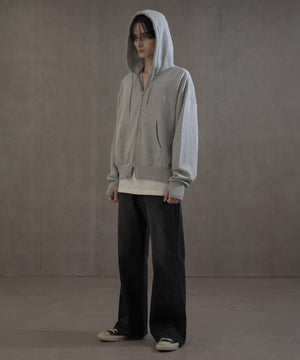 杢グレー　モデル：180㎝　L着用