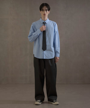 ブルーストライプ　モデル：180㎝　L着用