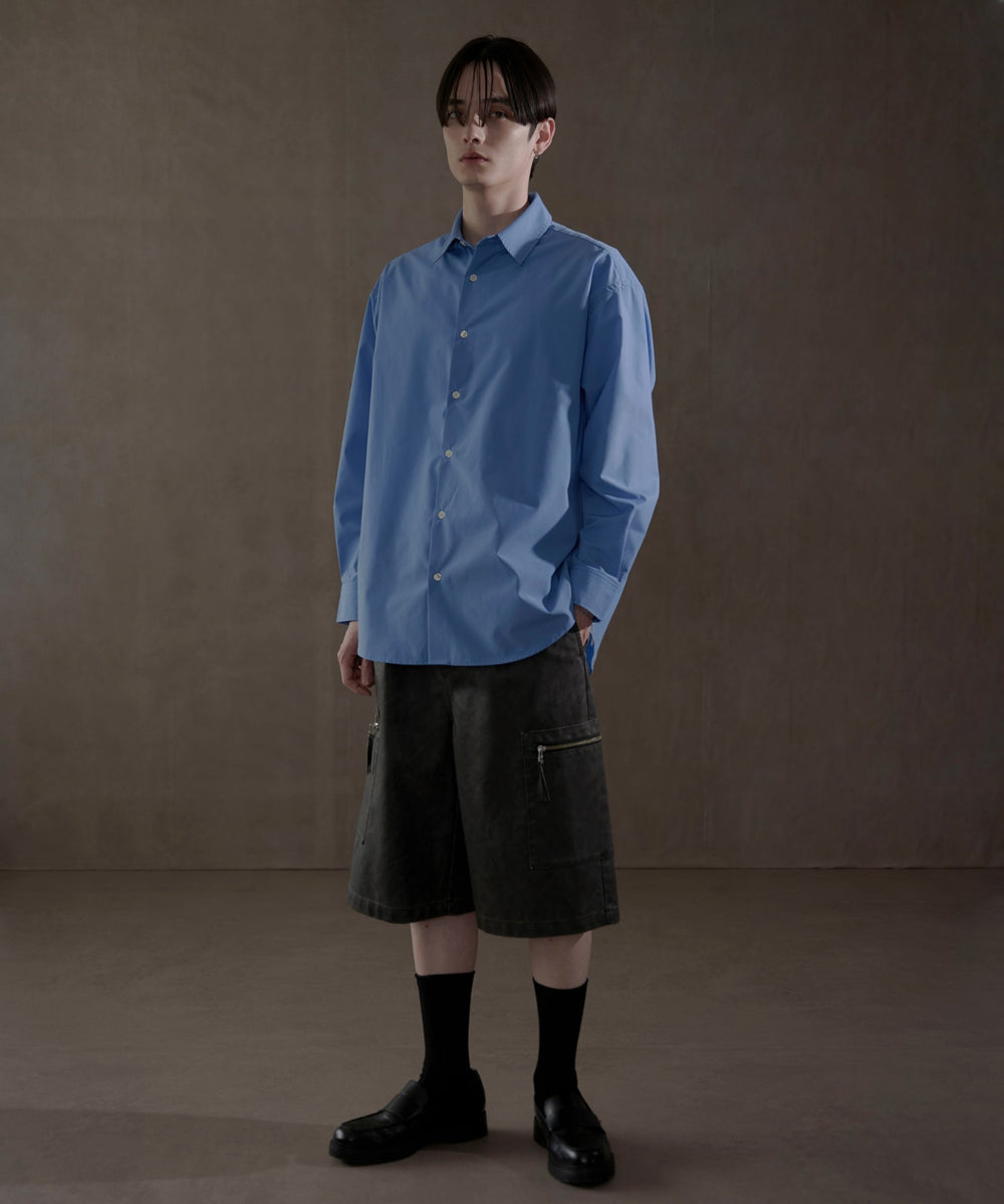 ブルー　モデル：180㎝　L着用