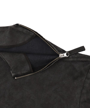 合皮ハーフスリーブプルオーバー