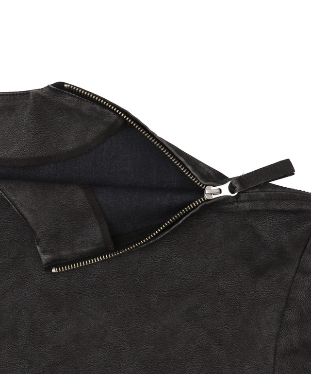 合皮ハーフスリーブプルオーバー