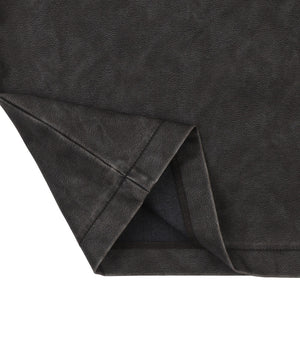 合皮ハーフスリーブプルオーバー