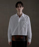 ブロードクロップドシャツ/ホワイト　モデル：180㎝　F着用
