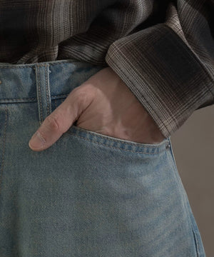 ボタンフライローライズフレアデニム