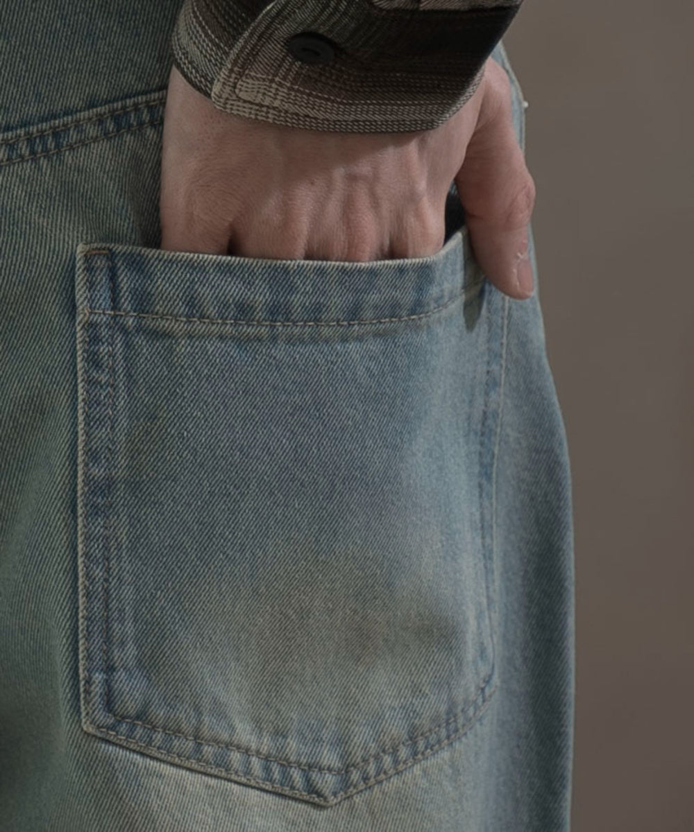 ボタンフライローライズフレアデニム