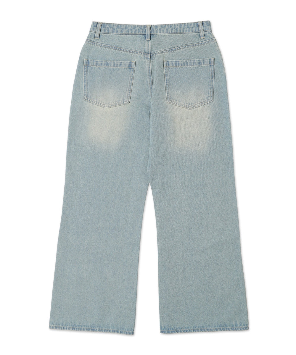 ボタンフライローライズフレアデニム