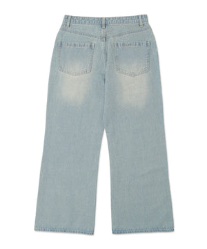 ボタンフライローライズフレアデニム