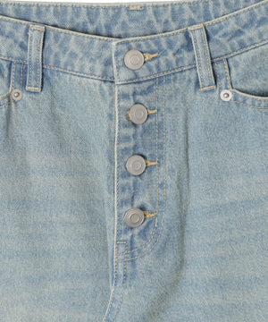 ボタンフライローライズフレアデニム