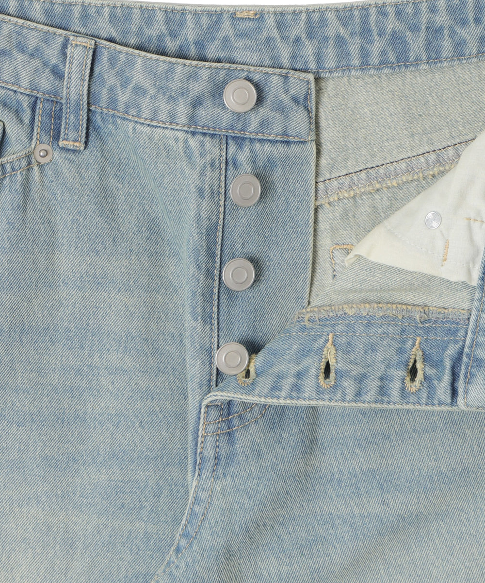 ボタンフライローライズフレアデニム