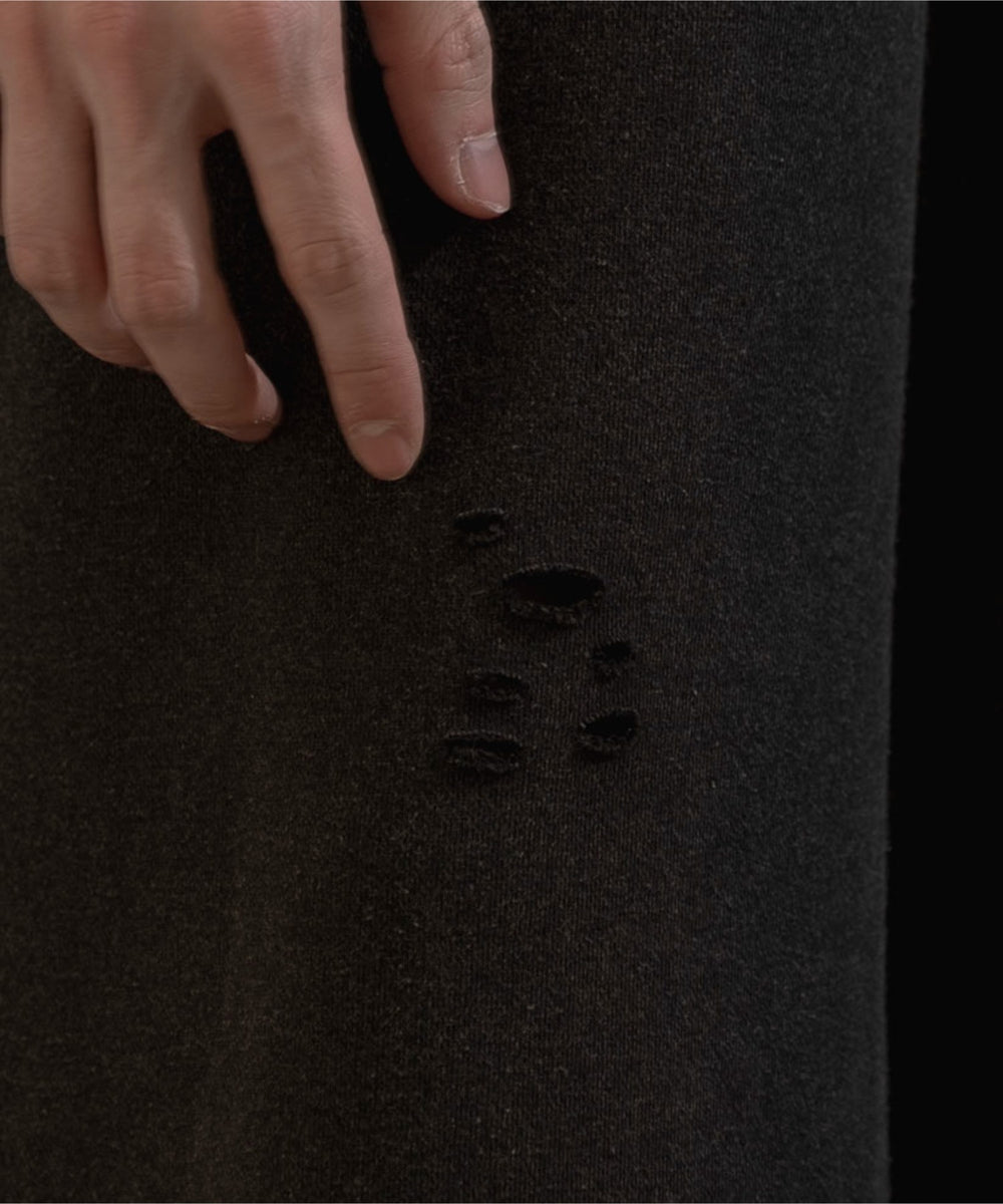 ダメージスウェットバギーパンツ