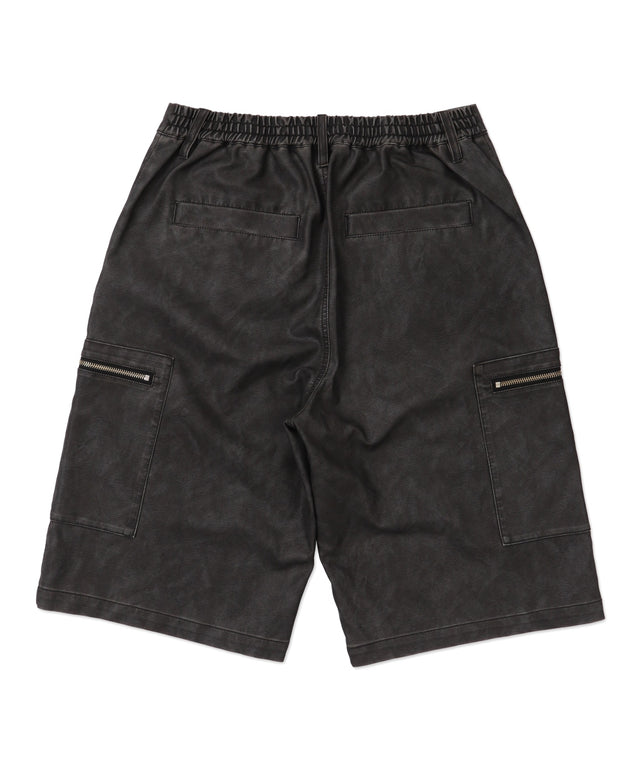 合皮バギーZIPポケットショーツ