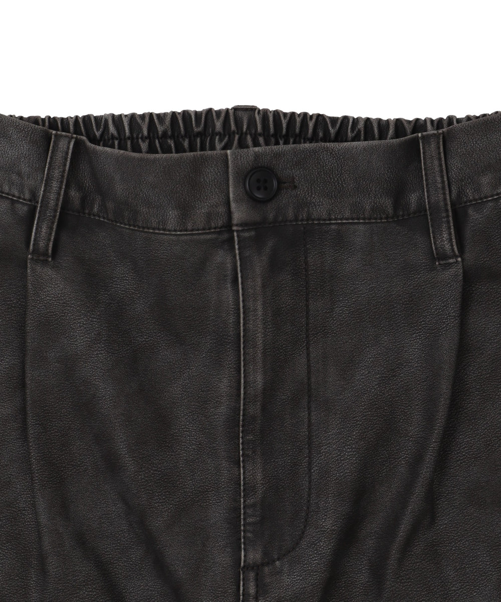 合皮バギーZIPポケットショーツ
