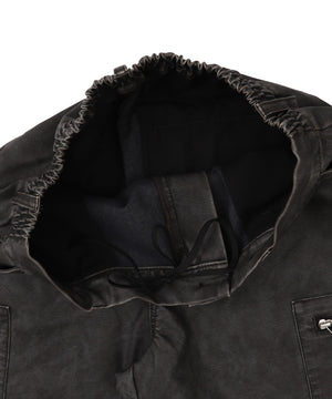 合皮バギーZIPポケットショーツ