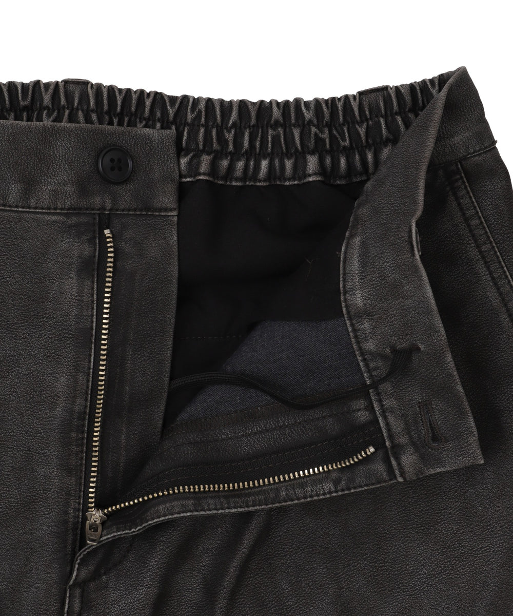 合皮バギーZIPポケットショーツ