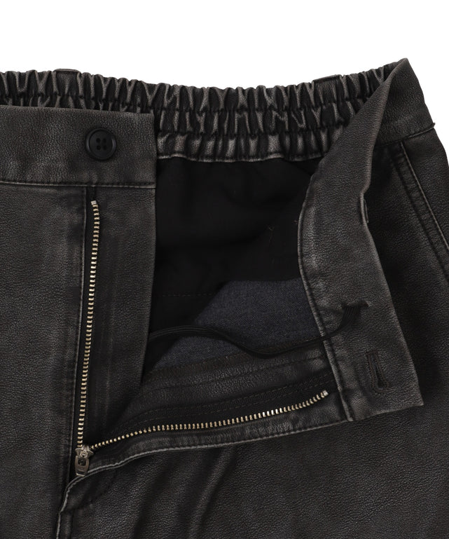 合皮バギーZIPポケットショーツ